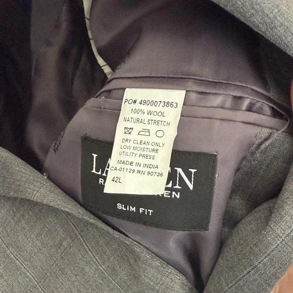 Ralph Lauren Slim Fit Gray Blazer - Picture 3 of 7